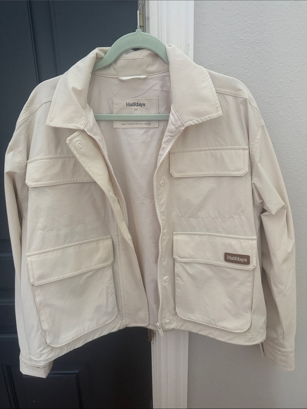 Halfdays Women's Cream Utility Jacket